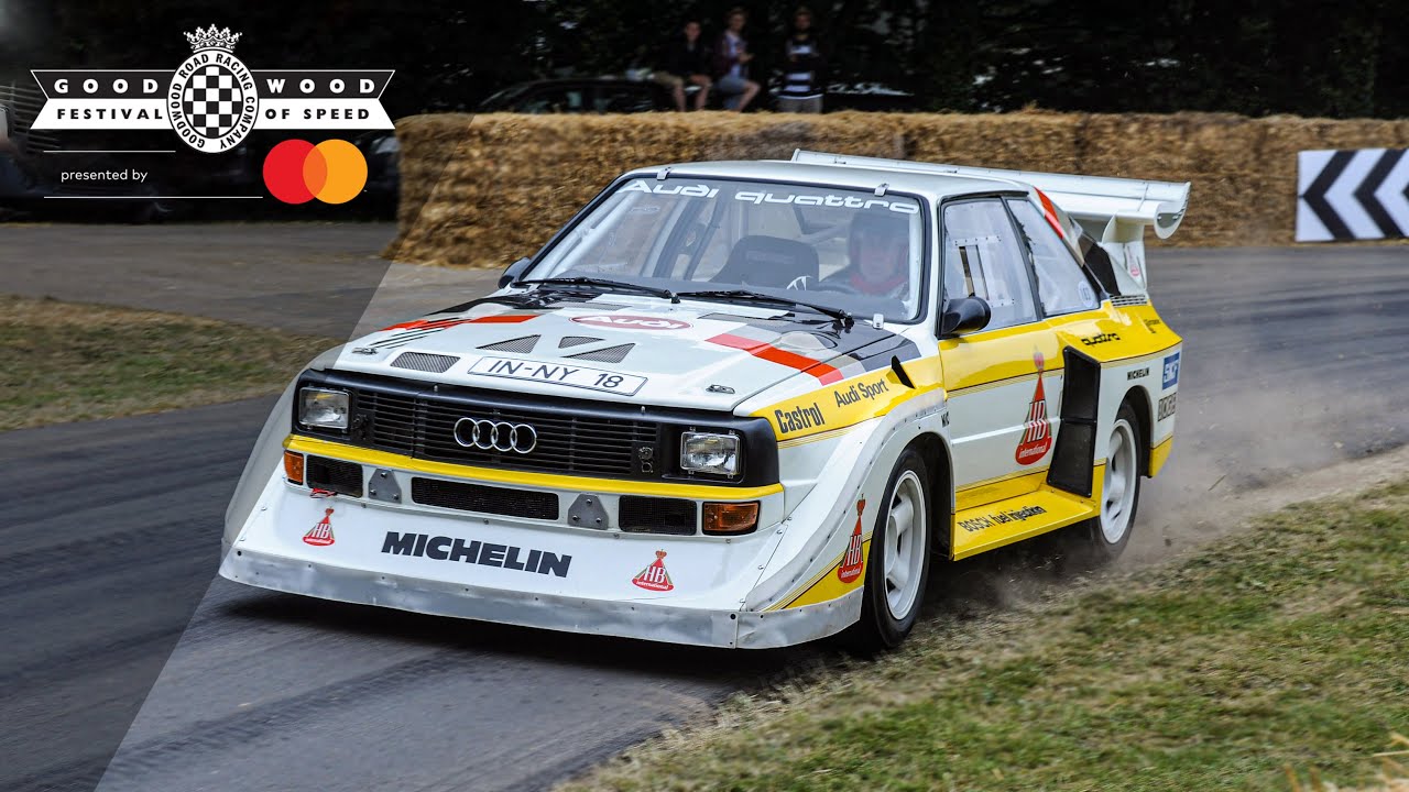 Michele Mouton Hurls Group B Audi Quattro S2 Up Goodwood Hill - YouTube