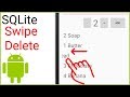 SQLite + RecyclerView - Part 3 - DELETING ROWS WITH ITEM TOUCH HELPER - Android Studio Tutorial