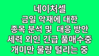 [주식 종목 분석 ] 네이처셀- 초대박 날 재료 발생 외국인 기관 풀매수중 - 주주라면 꼭봐야할 영상