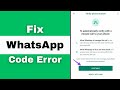 How to Fix WhatsApp Verification Code Problem on iPhone | WhatsApp Code Not Received