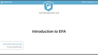 R Tutorial : Introduction to EFA