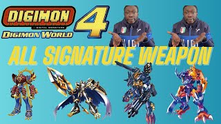 ALL DIGIMON EVOLUTION AND SIGNATURE WEAPON - DIGIMON WORLD 4 PS2