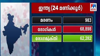 കോവിഡ് ബാധിതർ 29 ലക്ഷം കവിഞ്ഞു; ഒറ്റദിവസം രോഗികൾ 68,898, മരണം 983| National covid