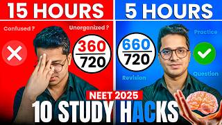 STUDY LIKE A PRO in Half the Time with These 10 Hacks | How to Crack Neet 2025 in 5 Months from Zero