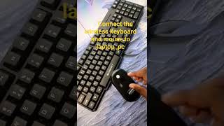 Wireless keyboard and mouse Connected to Pc🖥️,Laptop💻How to pair#wireless#keyboard #mouse#shortvideo