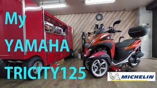 My　YAMAHA　TRICITY125（27）｜フロントタイヤ交換・Michelin CITY GRIP2