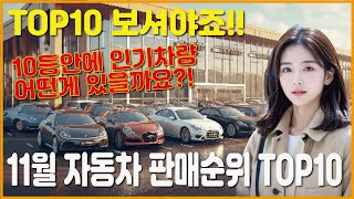 [ 11월 자동차 판매순위 TOP10 ] 인기자동차 TOP10 빠르게 확인해 보세요!!