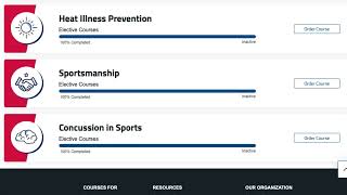 NFHSLearn Tutorials - The Dashboard