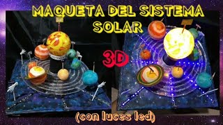 Como hacer Maqueta del Sistema Solar _3D con luces led_ 🌌☀️ -Ara Blue-