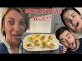 Brits Make & Try DEVILED EGGS for the First Time! What are American Deviled Eggs!?