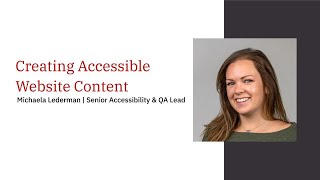 Creating Accessible Website Content