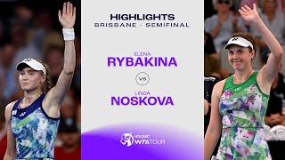 Elena Rybakina vs. Linda Noskova  | 2024 Brisbane Semifinal| WTA Match Highlights