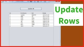 Java and MySQL Tutorial - How To Update All MySQL Table Data Using JTable In Java NetBeans