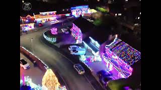 Bromsberrow Way Christmas Lights 2024 Aerial Footage Stoke-on-Trent