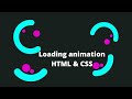 Simple loading animation using HTML and CSS only