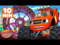 Blaze's STICKIEST Rescues & Adventures! 🍫 | 10 Minute Compilation | Blaze and the Monster Machines