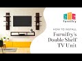 How To Install TV Unit | Install Furnifry Double Shelf TV Unit | Step By Step Installation Guide