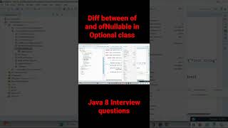 Difference between of and ofNullable in Optional class || Java 8 interview questions