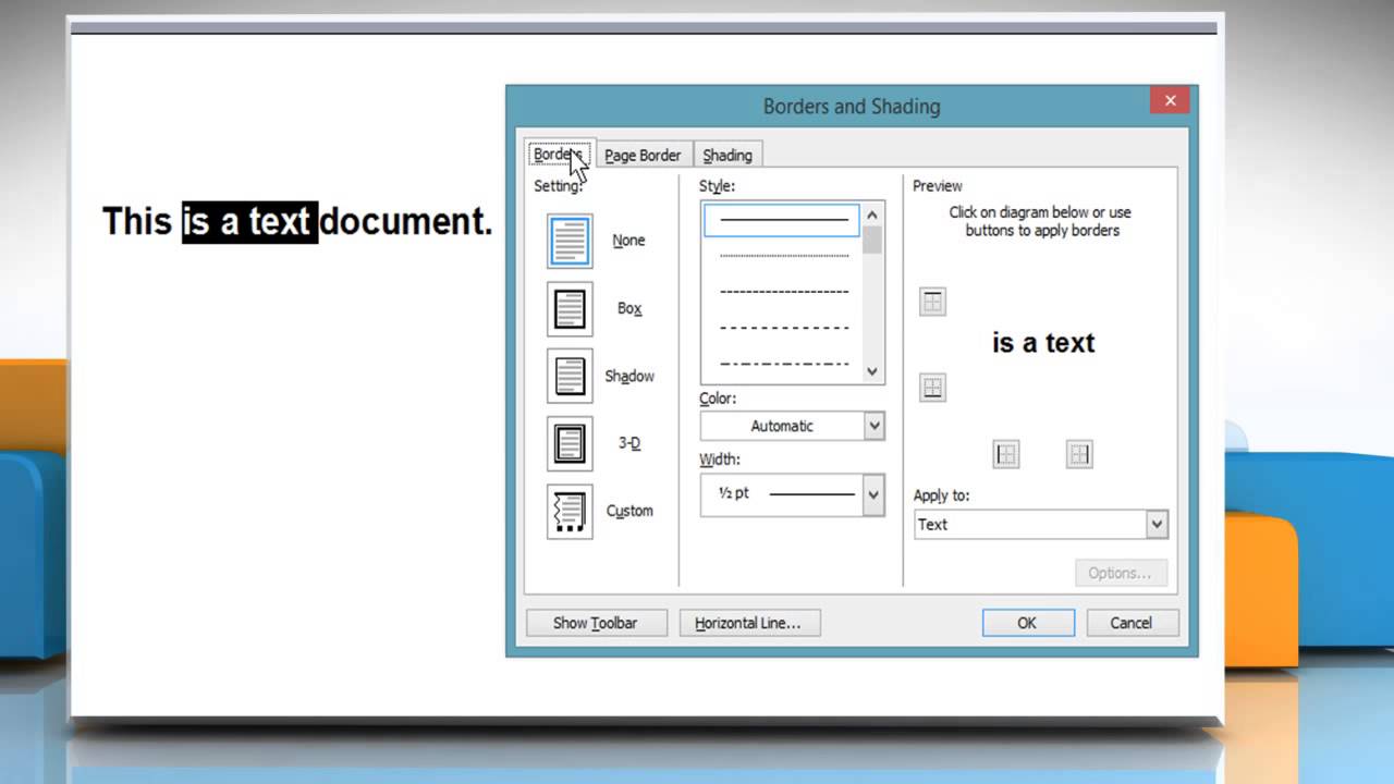 How To Input Custom Borders On Microsoft Word Msaour