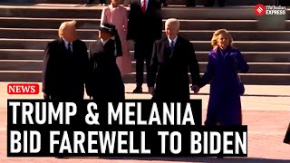 Donald Trump and Melania See Off Joe Biden on Marine One | Emotional Farewell