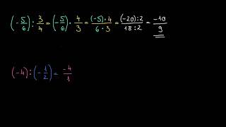 Negatív törtek osztása | Az algebra alapjai | Matematika | Khan Academy magyar