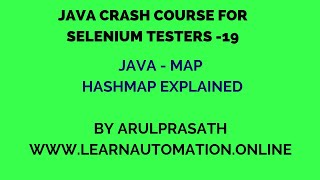 Java Crash course | 19 | Map | Introduction to Map | HashMap Explained | Tamil