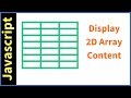 Javascript - How To Display Multidimensional Array Content In JS [ with source code ]