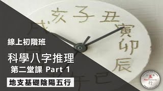 科學八字推理 第二堂課 Part 1:地支基礎陰陽五行