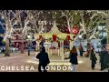 Luxury London Christmas Walk Tour 2024 | Central London Christmas Lights | King’s Road Sloane Square