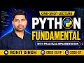 Python Fundamentals in One Shot | Class 11 CS/IP CBSE