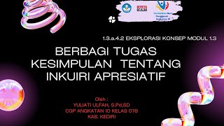 1.3a.4.2 Eksplorasi Konsep Modul 1.3 - Berbagi Tugas Kesimpulan tentang Inkuiri Apresiatif