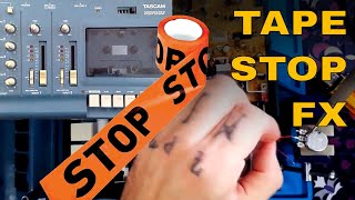 Tascam Porta 02 Mk II | 1/2 speed \u0026 Tape Stop FX | Simple voltage starve Pitch Mod using stock motor