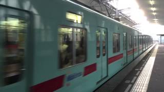 西鉄6000形6005F西鉄薬院駅到着20151202