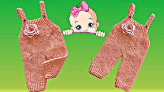 Easy crochet 💯 crochet overalls for babies💰بافت شلوار پیشبندی|