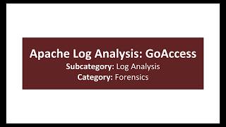 142 Apache Log Analysis GoAccess