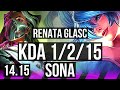 RENATA GLASC & Varus vs SONA & Jinx (SUP) | 1/2/15 | BR Master | 14.15