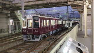 阪急8000系8042F+阪急7000系7001F正雀内で入れ替え