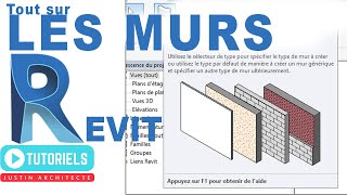 Tuto REVIT en Francais  Les MURS Les BASES