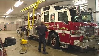 Firefighters enjoy Thanksgiving at the station - their home away from home