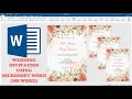 BLOSSOMING FLOWERS | How to make WEDDING INVITATION in Microsoft Word | Cassy Soriano