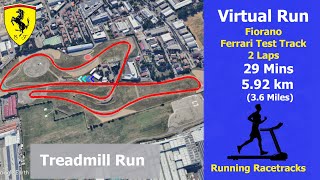 Virtual Run - Fiorano (Ferrari Test Track) | 2 Laps - 5.92km | Treadmill Running | 4K