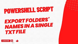Export all Folders names using powershell script