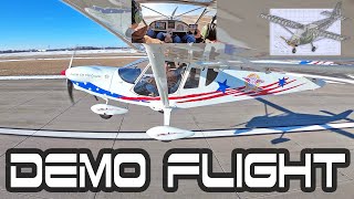 Demo flight in the CH 750 Cruzer light sport kit airplane from Zenith Aircraft Company