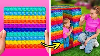 POP IT PLAYHOUSE | Cute Hacks For Clever Parents And Cardboard Crafts
