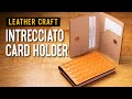 [leather craft]making a intrecciato card holder