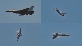 防府航空祭2016 PACAF F-16曲技飛行 防府北基地 2016年5月22日