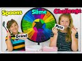 MYSTERY WHEEL OF 3 SPOONS SLIME CHALLENGE ! SWITCH UP !