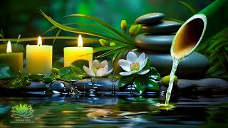 Bamboo Water Fountain and Healing Piano Music - Relaxing Music, Sleep Music, Spa Music, Meditation