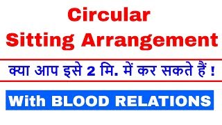 Circular Sitting Arrangement with Blood Relations For IBPS PO MAINS | CLERK | RBI ASST.