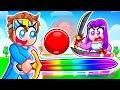 Nico vs Zoey in Roblox Blade Ball!